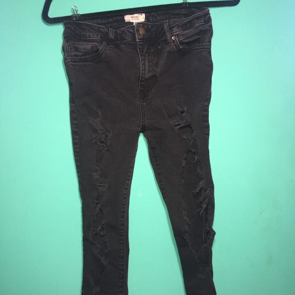 Black Ripped Skinny Jeans